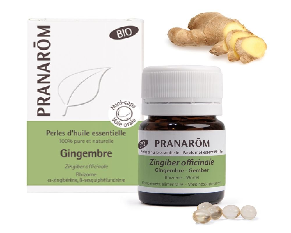 Gingembre perles d'huile essentielle bio - Pranarom - 60 perles