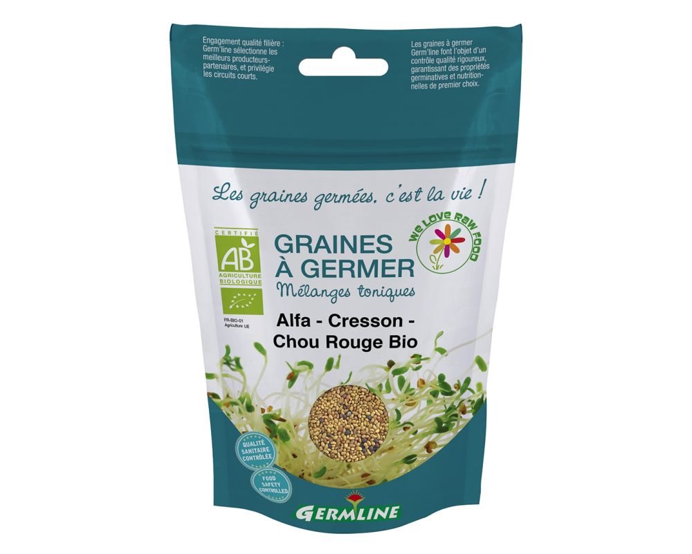 Graines à Germer De Chou Rouge Bio - 150g - Vitalfa - Pour Salades Et Sandwichs Maison
