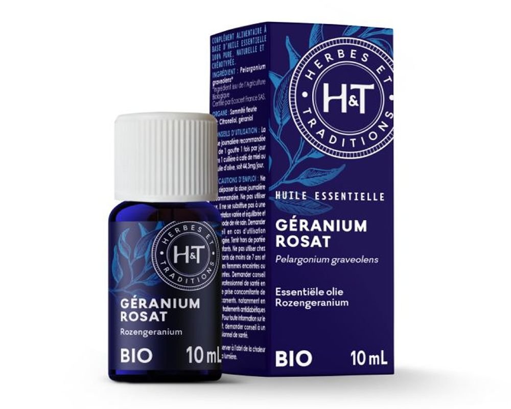 Géranium rosat huile essentielle - Herbes & Traditions - 10 ml