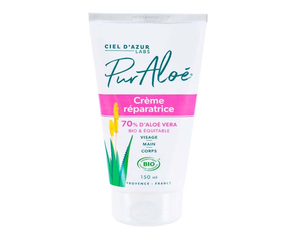 Restorative Cream with Organic Aloe Vera and Equitable - Pure Aloe - 150 ml