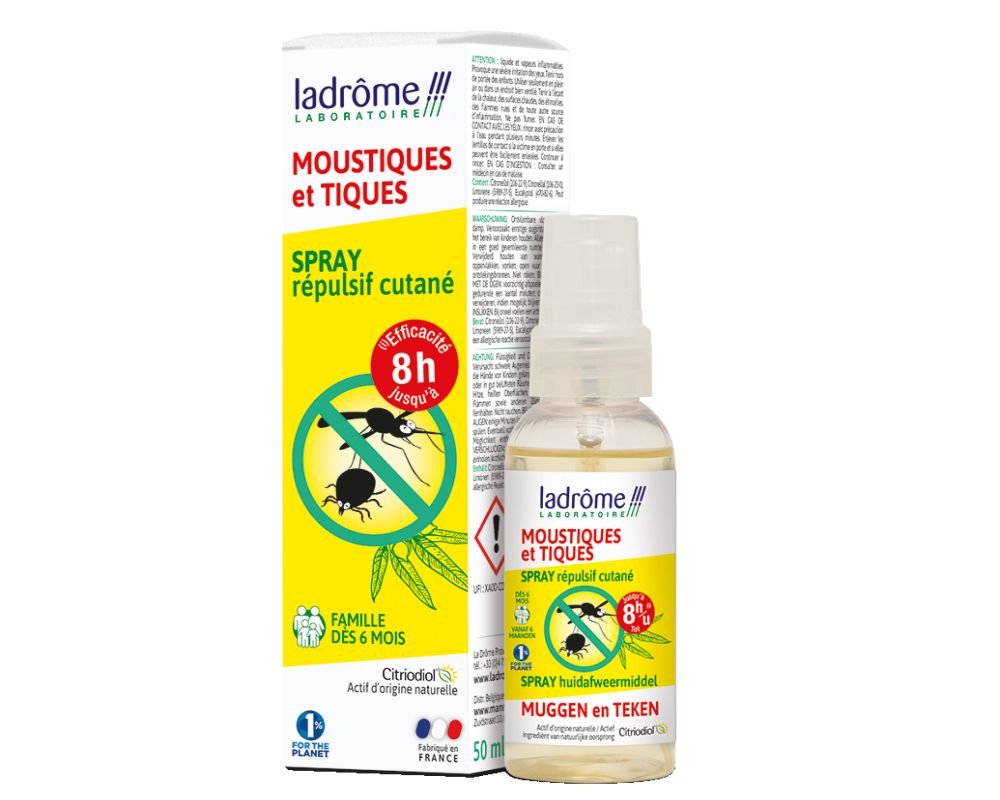 Spray Rpulsif Moustiques & Tiques - Ladrme - 50 ml