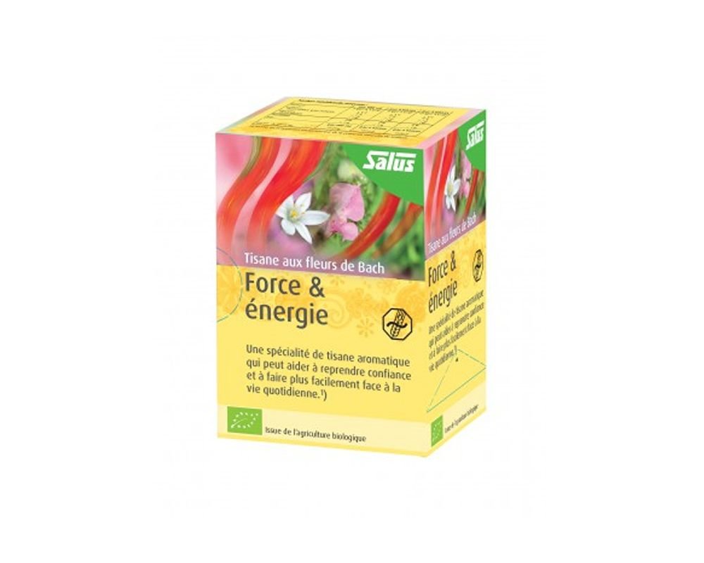 Organic Herbal Tea With Bach Flowers Strength And Energy Salus