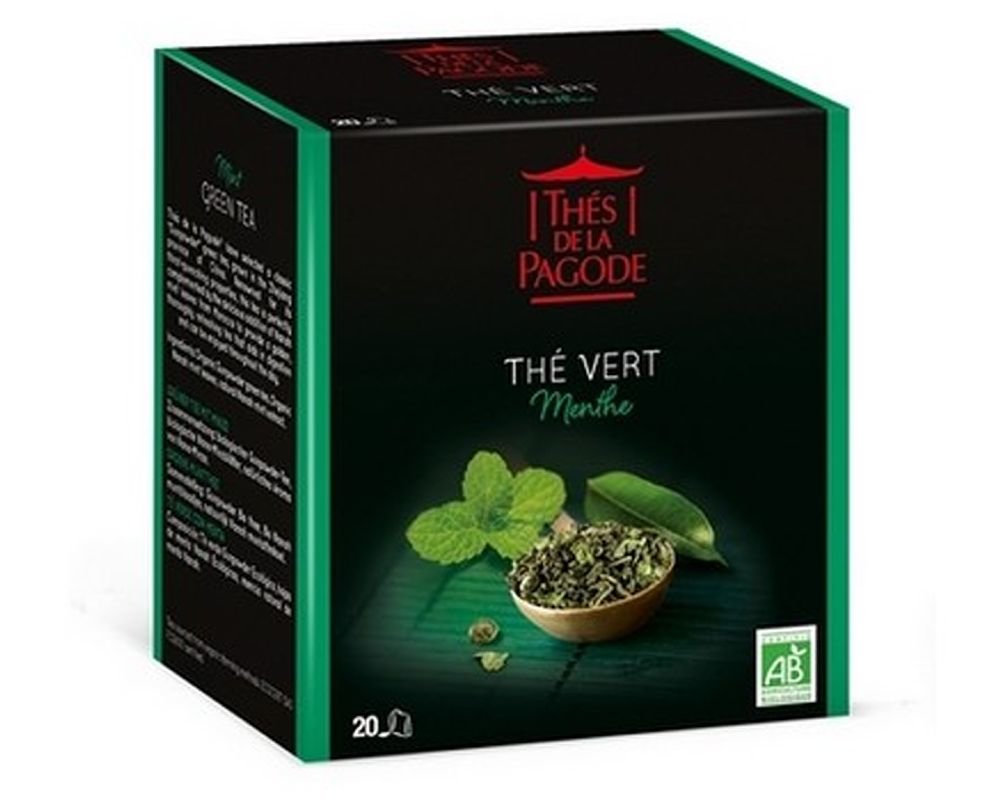 Thé Vert à la Menthe - Thés de la Pagode - 20 infusettes
