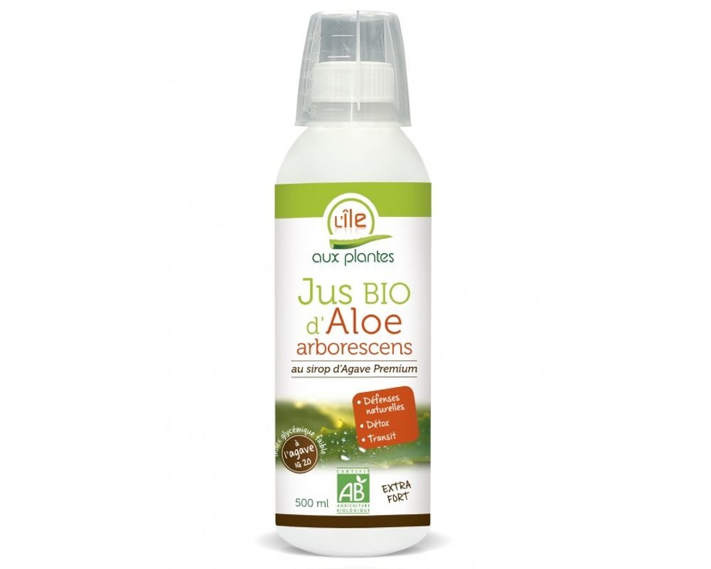 Aloe arborescens juice with organic agave syrup - Plant island 500 ml