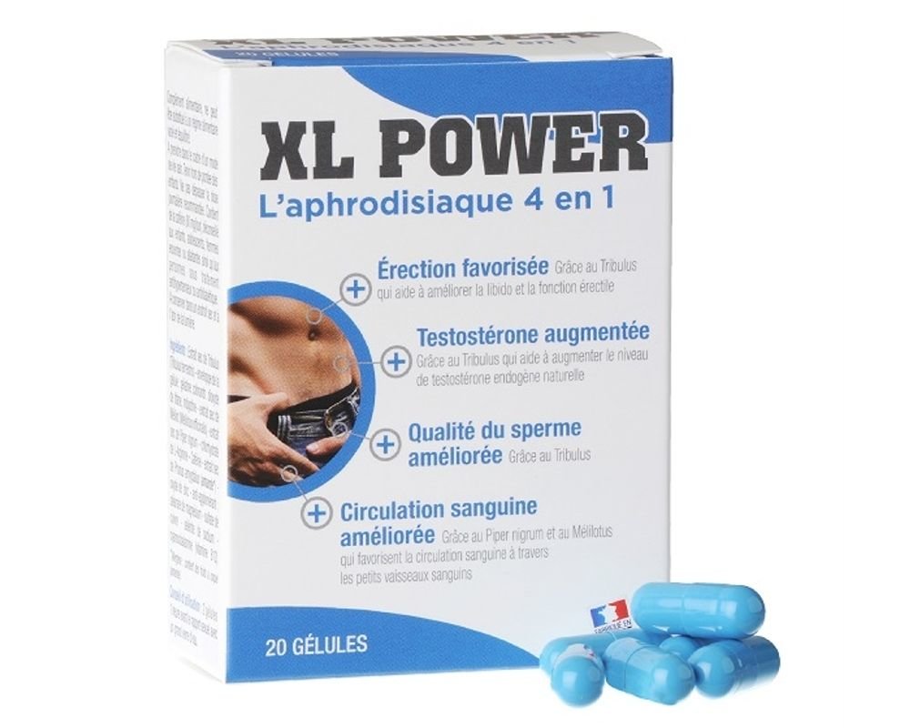 Adulto Desnudarse Rosa XL Power - Aphrodisiac 4 in 1 - Labophyto - 20 capsules