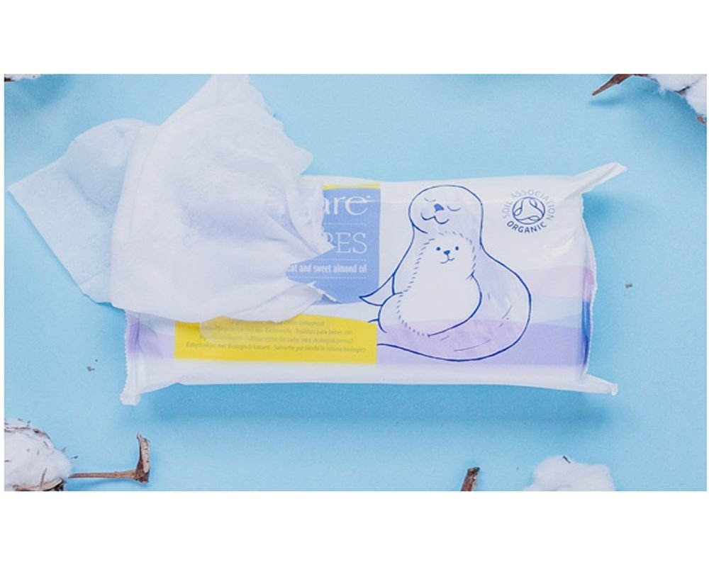 Baby wipes Organic cotton Natracare 50 wipes