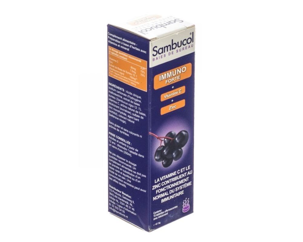 immuno forte zinc vitamin c 15 effervescent tablets
