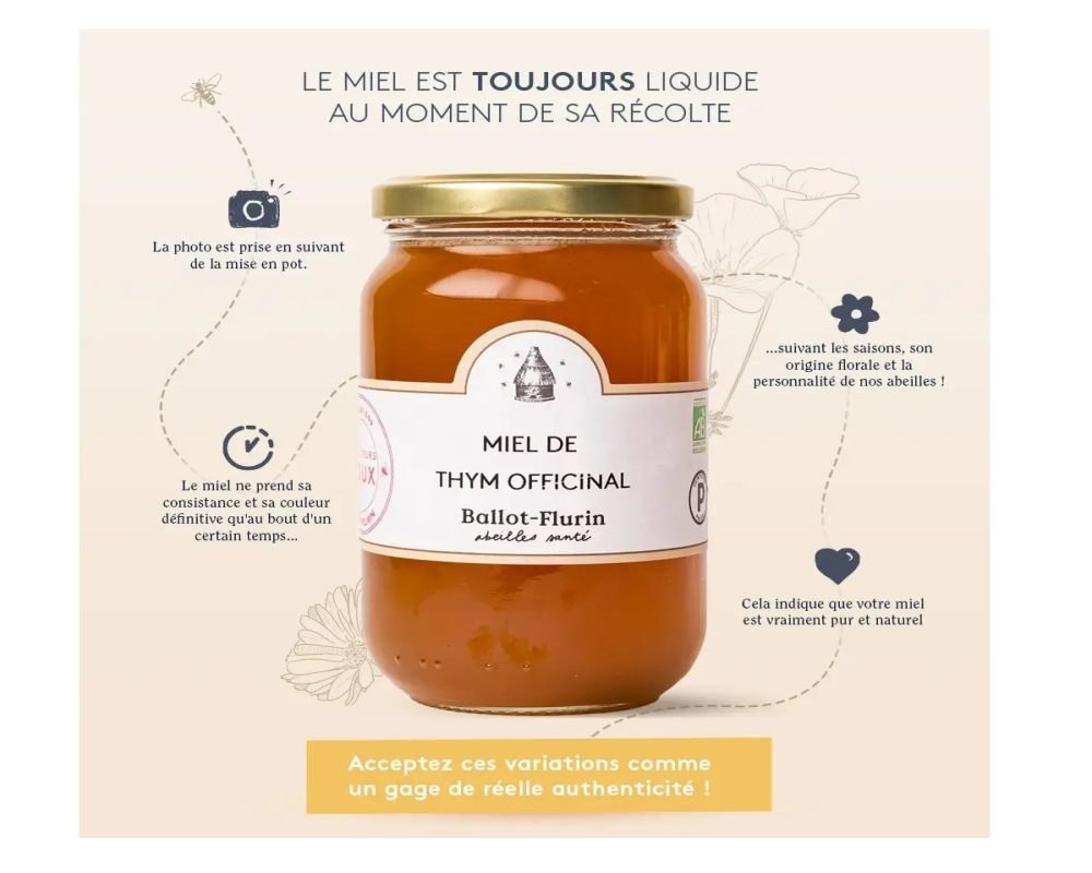 Miel de Thym Officinal de Sitia 125g- Ballot Flurin