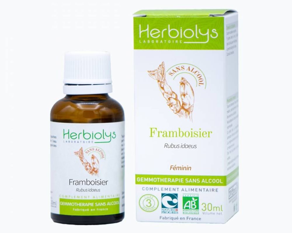 Framboisier Bourgeon Bio Sans Alcool Herbiolys 30 Ml
