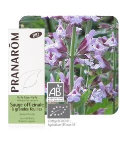 Sauge officinale à grandes feuilles (Salvia officinalis) BIO, 10 ml