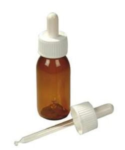 Flacon compte-gouttes en plastique marron 20 ml pour huiles