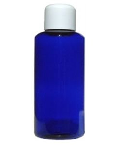 Flacon vide bleu avec bouchon de service, 200 ml