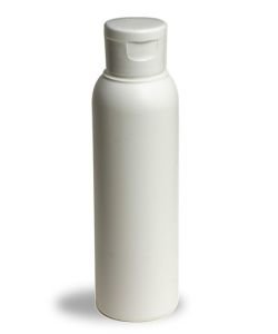 White empty bottle with valve cap