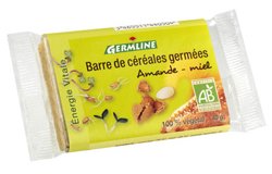 Barre de céréales germées : Amande - Miel BIO, 40 g