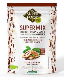 SuperMix - Poudre petit-déjeuner - Cacao & Noisette BIO, 350 g
