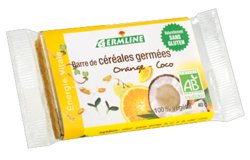 Barre de céréales germées : Orange - Coco BIO, 40 g