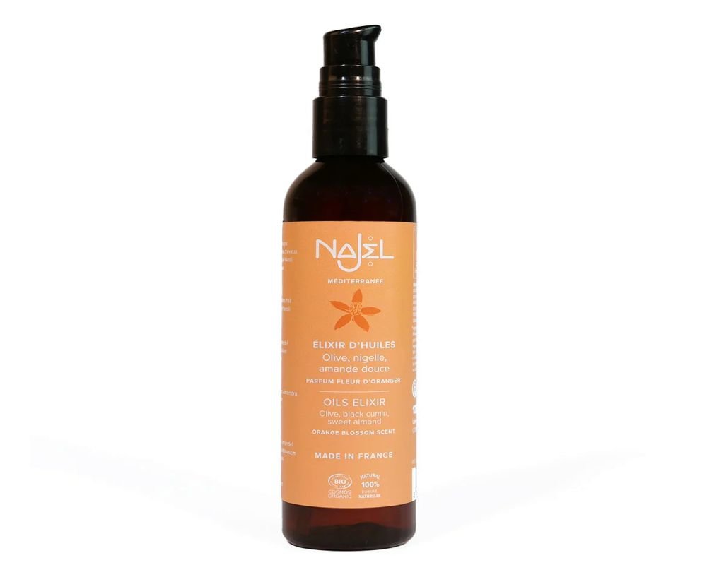 Élixir aux trois huiles bio – Fleur d’oranger, corps & cheveux (125 ml)