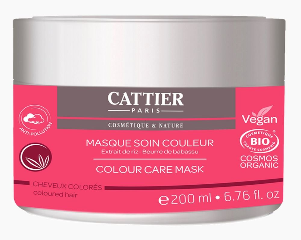 Masque Soin Couleur cheveux colorés - bio - Cattier - 200 ml
