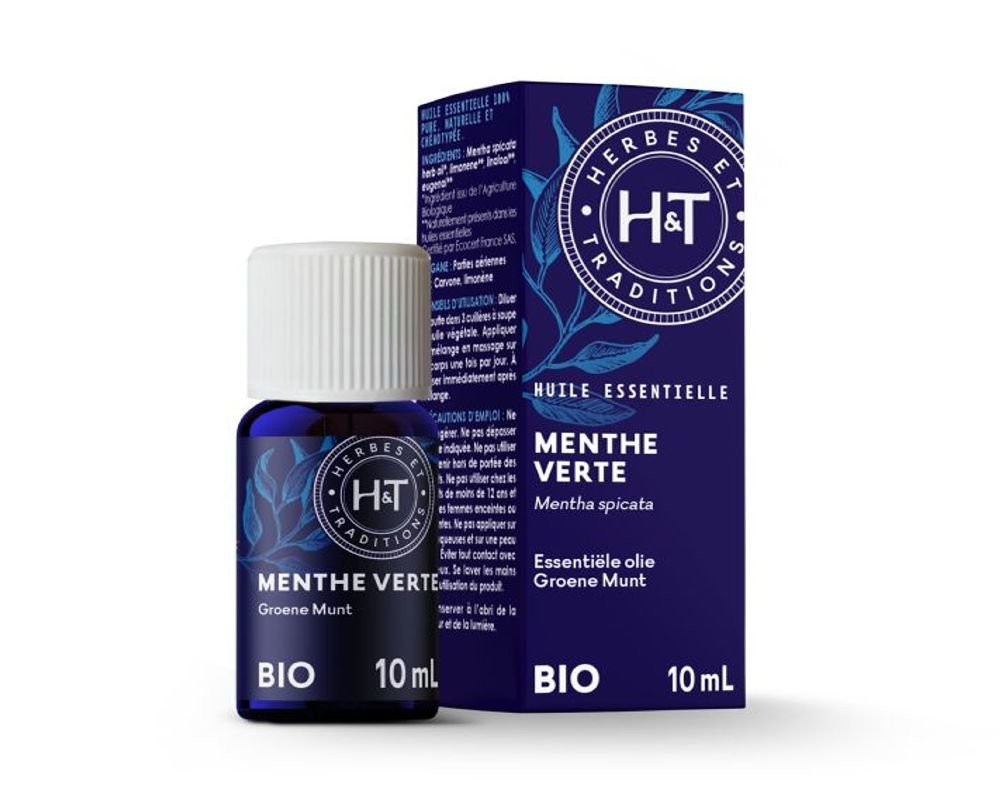 Huile essentielle Menthe verte BIO – Mentha spicata – Usage cosmétique