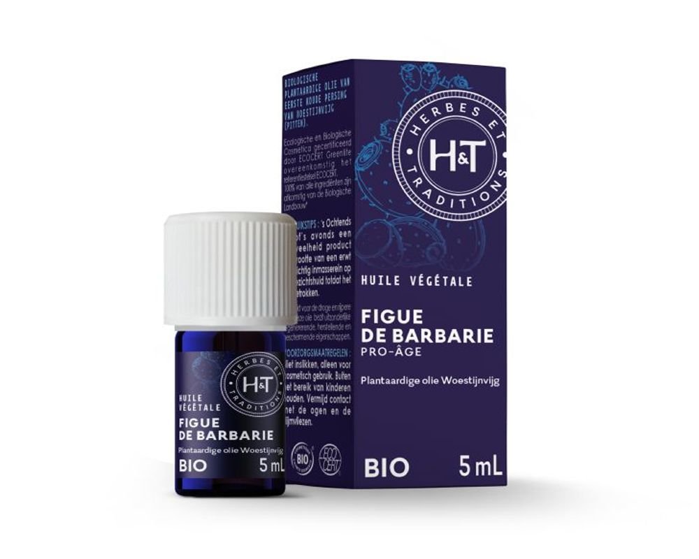 Huile de pépins de Figue de Barbarie bio Herbes & Traditions 5 ml