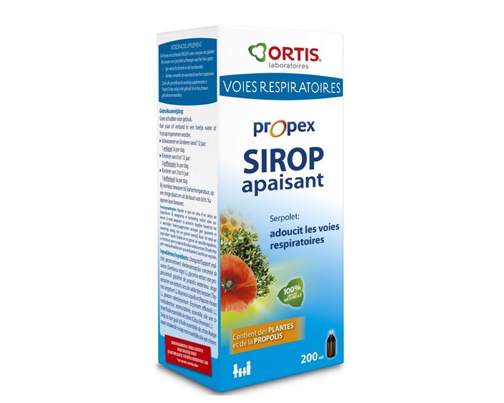 Propex Sirop apaisant - Ortis - 200 ml Propex Sirop apaisant - Ortis - 200 ml