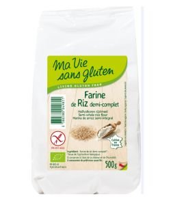 Farine de riz demi-complète BIO, 500 g