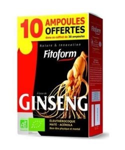 Ginseng Eleuthérocoque - 10 ampoules offertes BIO, 30 ampoules