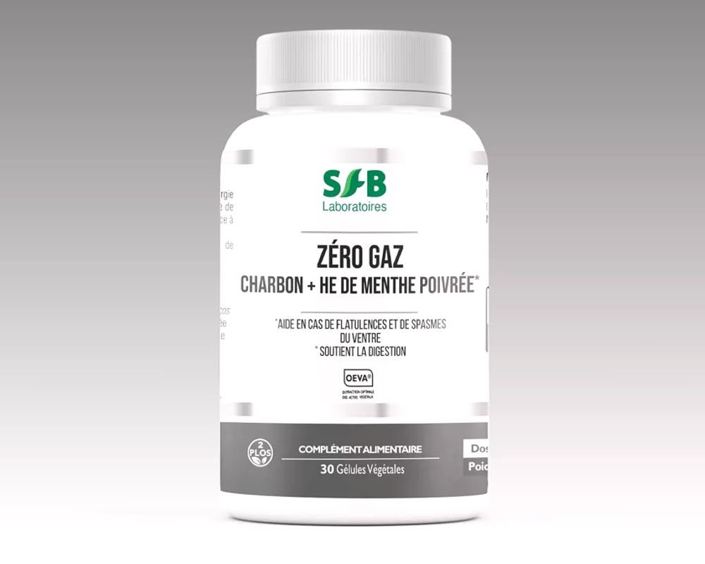 Zéro Gaz - Charbon Végétal Super Activé - Ballonnements et Flatulences