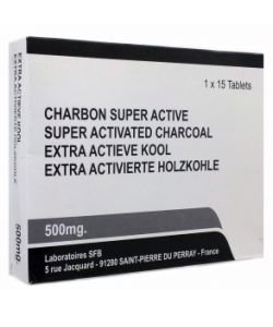 Super activated carbon, 15 tablets