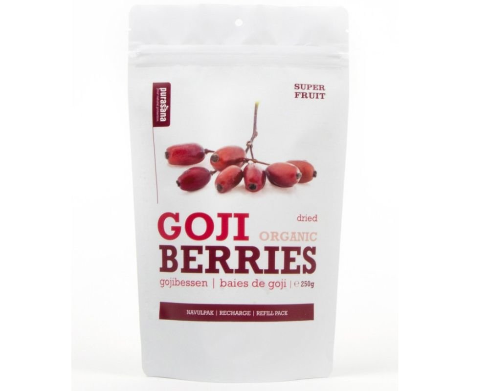 Super fruits Goji Berries Organic 400g resealable bag Purasana