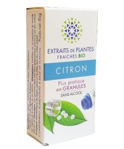 Citron - Extrait de plante fraîche BIO, 130 granules