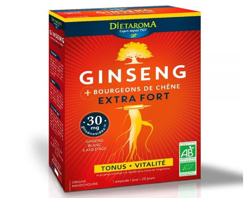 Extra strong organic ginseng Dietaroma 30 vials