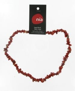 Baroque Necklace - red jasper, part