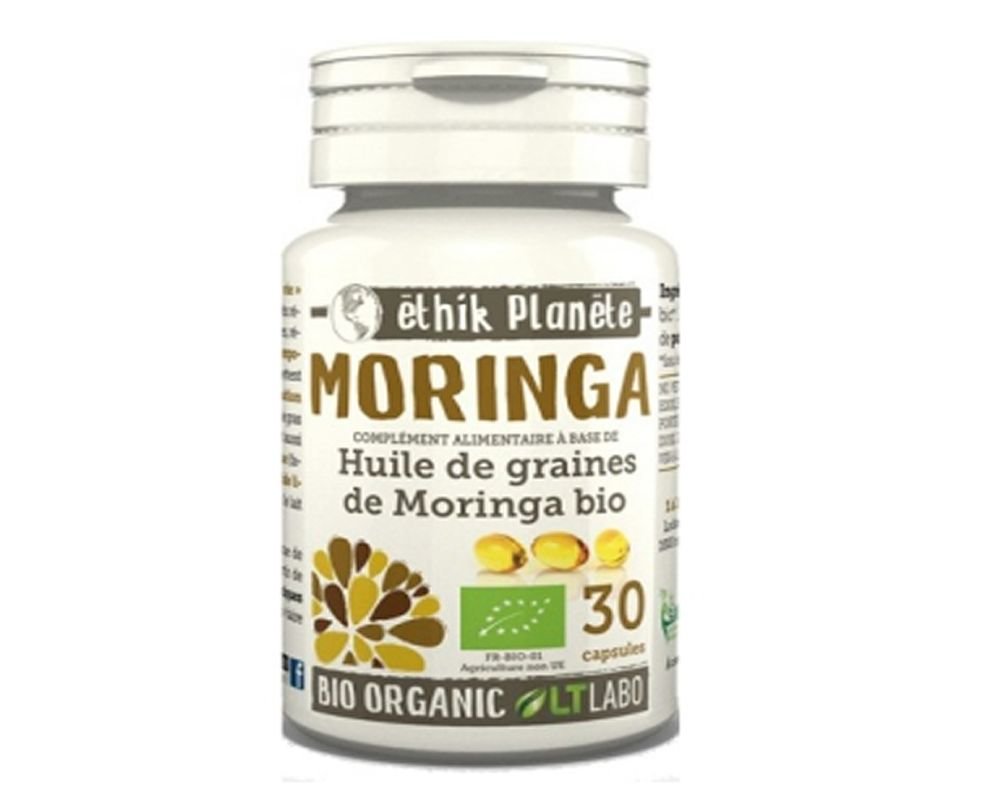 Huile de graines de Moringa bio 30 capsules LT Labo Huile de graines de Moringa bio 30 capsules LT Labo