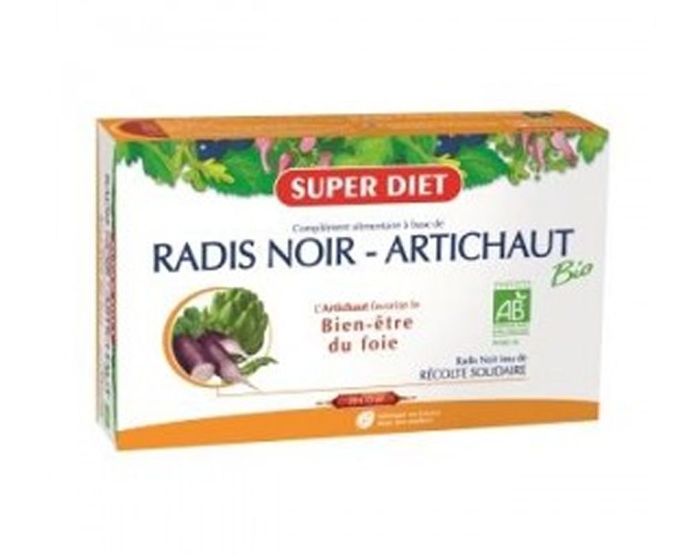 Radis Noir Artichaut Bio (20 ampoules) Super Diet