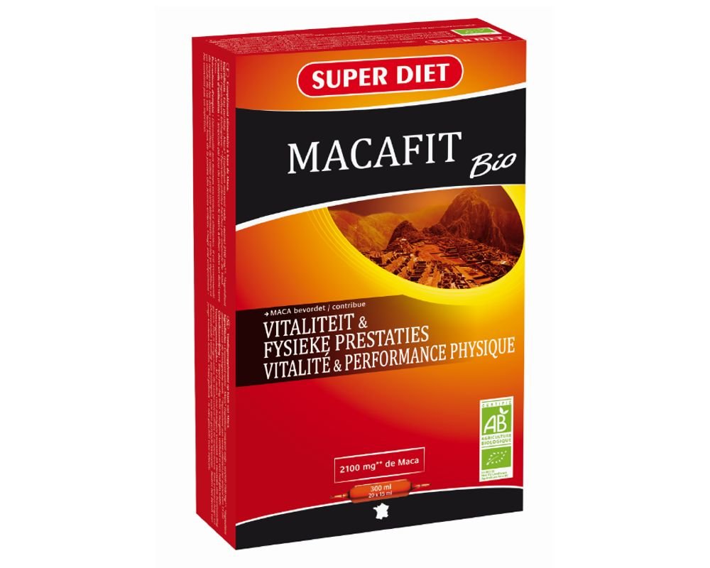 Maca fit bio Super Diet 20 ampoules Performance physique et vitalité