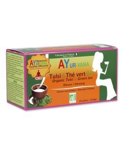 Infusion Tulsi et Thé vert BIO, 25 sachets