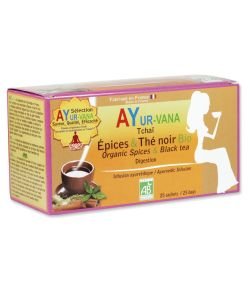 Infusion Epices, thé noir - DLUO 06/2026 BIO, 25&nbsp;sachets