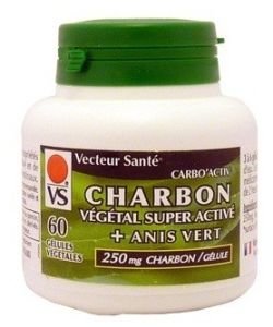 Carbo'Activ - Charbon Végétal Super Activé (+Anis bio), 60 gélules