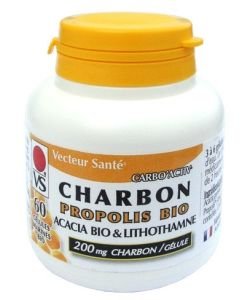 Carbo'Activ - Charbon + propolis bio, 60 gélules