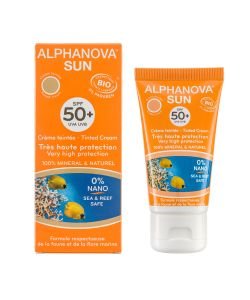 Crème solaire teintée SPF 50+ - Sans emballage BIO, 50 g