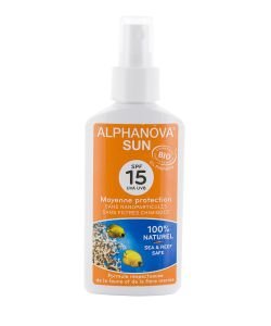 Spray solaire SPF 15 - DLUO06/2020 BIO, 125 g