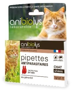 Pipettes antiparasitaires - Chat, 2 pièces