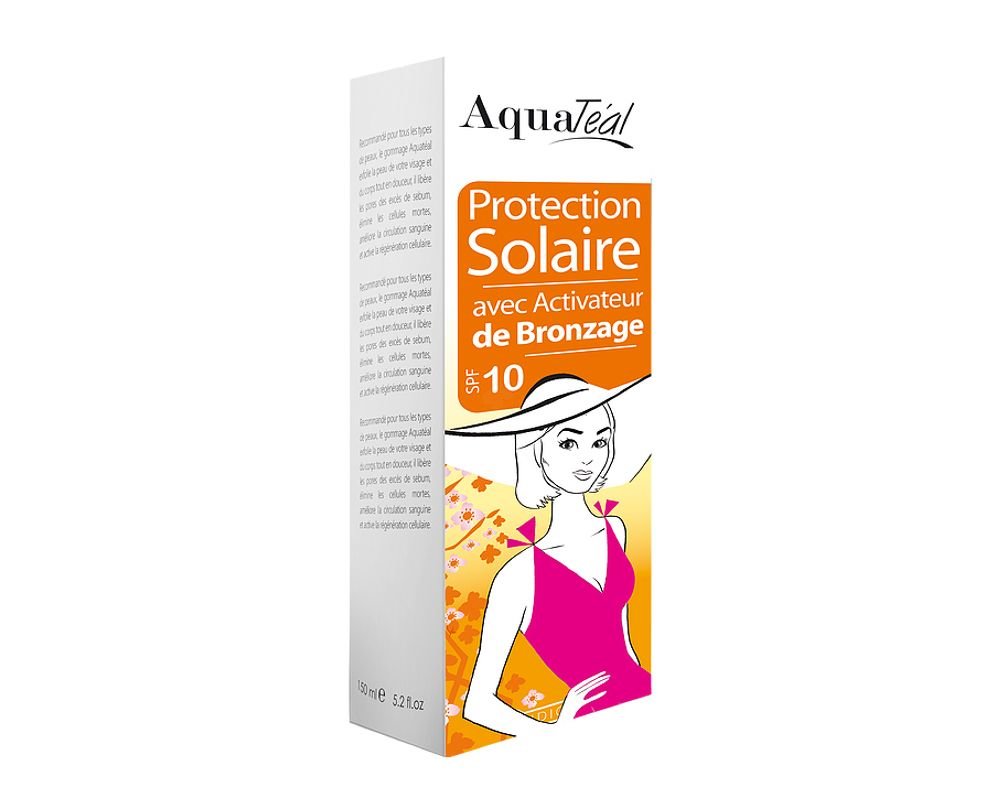 Sun Protection Lotion SPF 10 Tanning Activator AquatÃ©al 100 ml