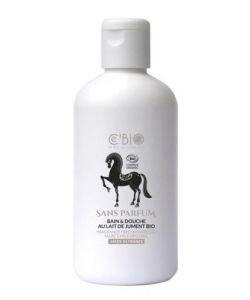 Bath & shower gel with organic mare's milk - Fragrance-free BIO, 250 ml