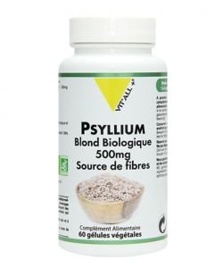 Psyllium blond 500 mg BIO, 100 gélules