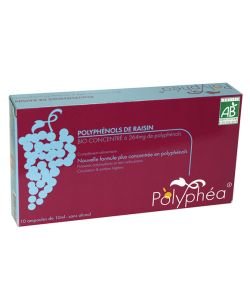 Polyphéa - Polyphénols de raisin - DLU 18/08/19 BIO, 10 ampoules