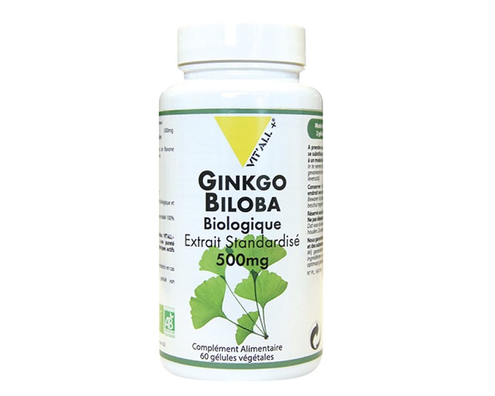 Ginkgo Biloba bio 500 mg - Vit'All + - 60 gélules