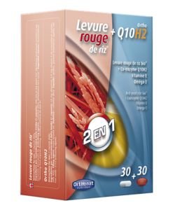 Levure rouge de riz + Ortho Q10H2 - emballage abîmé, 60 gélules