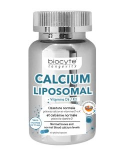 Calcium Liposomal (vitamines D3 + K2), 60 gélules